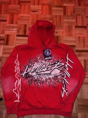 Hellstar Records Red Graphic Hoodie - Men
